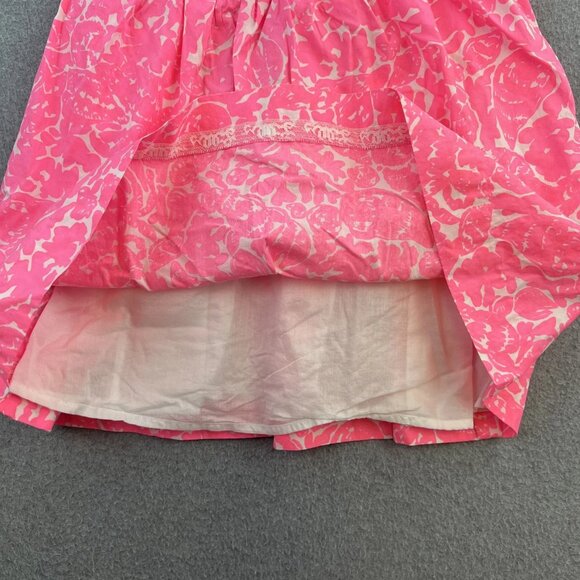 Lilly Pulitzer Dress Womens Extra Small Pink White Strapless Floral Summer Party - Picture 9 of 12